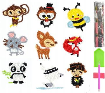 shumee 5D DIAMANTNI VEZENINSKI KOMPLET OTROŠKIH NALEPK UGANKE