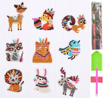 shumee 5D DIAMANTNI VEZENINSKI KOMPLET OTROŠKIH NALEPK UGANKE