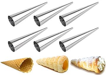 shumee Modelčki za peko CREAM TUBE XXL 12 cm 6 kosov iz nerjavečega jekla
