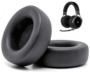 shumee Ušesne blazinice, gobice za Corsair Virtuoso RGB BREZŽIČNE OGLJIČNE črne