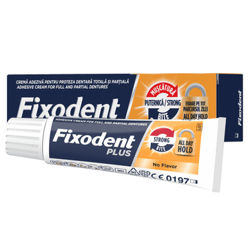 shumee Fixodent Plus krema za pritrjevanje zobnih protez All Day Hold, brez okusa, 40 g