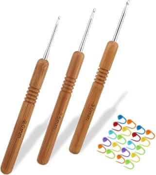 shumee Kvačkarice z lesenimi ročaji, 3 vrste + varnostne zaponke