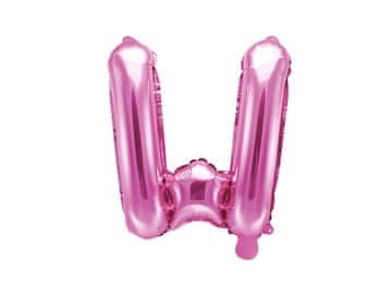 shumee Folija balon s črko "W" temno roza barve 35 cm
