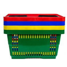 Nakupovalna košara V-22 cm D-30 cm G-43 cm Prostornina 22 l modra (komplet 10 kosov) N