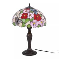 shumee Velika vitražna namizna svetilka Tiffany z metulji BUTTERFLY K-G161386 Kaja