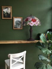 shumee Velika vitražna namizna svetilka Tiffany z metulji BUTTERFLY K-G161386 Kaja