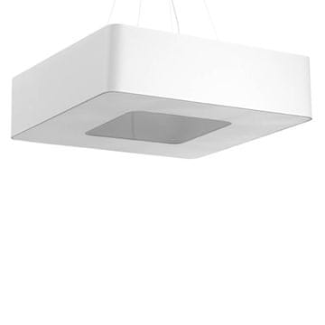 SOLLUX lighting Viseča svetilka, kvadratni senčnik, bela, 80 x 22 cm, URANO 8xE27 15W, SL.0827, Sollux Lighting
