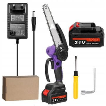 shumee Električna verižna žaga za veje 7,30 palca BATERIJSKA VERIŽNA ŽAGA 2xAKU