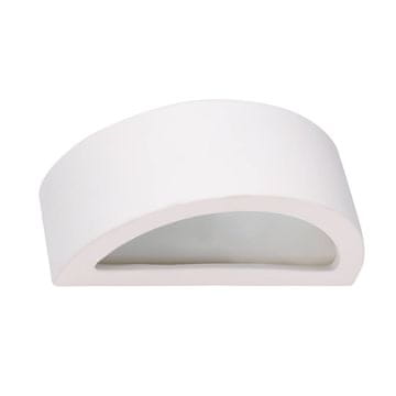 shumee Stenska svetilka iz keramike v obliki polkroga, bela, 30 cm, ATENA 30, 1xE27, 15W, SL.1459, Sollux Lighting