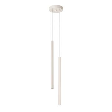 SOLLUX lighting Moderna bež okrogla viseča svetilka Ø15cm z dvema 50cm cevema za kuhinjo in jedilnico nad otokom 2xG9 8W PASTELO Sollux Lighting
