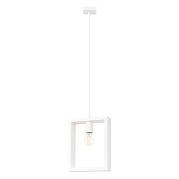 SOLLUX lighting Viseča svetilka z lesenim elementom bela ARIES 1xE27 15W SL.1312 Sollux Lighting