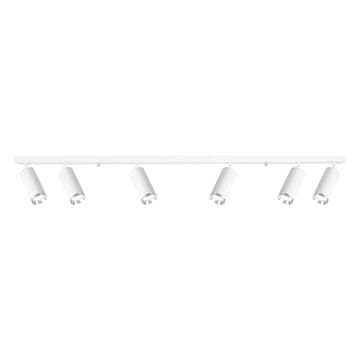 shumee Moderna stropna svetilka z belim trakom, premičnimi reflektorji, kromiranimi elementi, 6xGU10 10W MICA Milagro