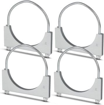 shumee Vijak M8 U 127 mm, objemka izpušne cevi, 4 kosi, jeklena