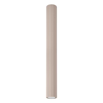 SOLLUX lighting Moderna stropna svetilka, taupe, okrogla, valovita, cev, 60 cm, 1xGU10 10W, KARBON, Sollux Lighting