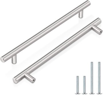 shumee Ročaji za predale garderobne omare, kovinski, kromirani, 288 mm, 20 kosov
