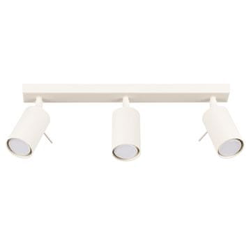shumee Minimalistična stropna svetilka, bež trak, 45 cm, premični reflektorji za kuhinjo in dnevno sobo, 3xGU10 10W RING, Sollux Lighting