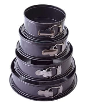 shumee 4 kosi pekača za torto, pekač 15/18/22/26 cm s stojalom