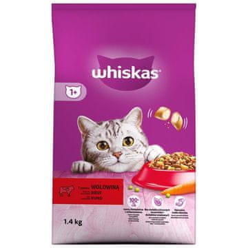 shumee Whiskas suha hrana za mačke z govedino 1,4 kg