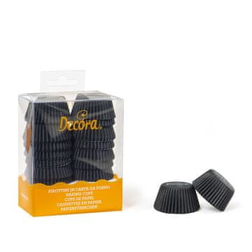 Decora Črni papirnati modelčki za kolačke 32x22 mm 200 kosov