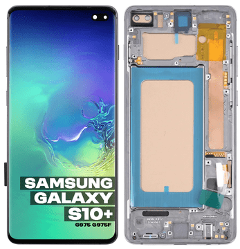 shumee LCD zaslon + zaslon na dotik Samsung Galaxy S10 PLUS G975 G975F Incell srebrn okvir S10+