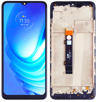 shumee LCD zaslon + zaslon na dotik Motorola Moto G50 XT2137 (obnovljen) črn okvir
