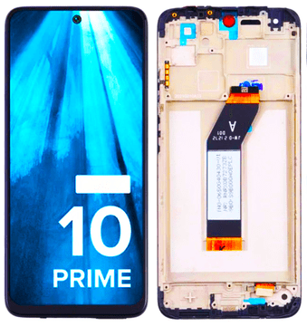 shumee LCD zaslon + zaslon na dotik Xiaomi REDMI 10 PRIME, REDMI 10 (21061119DG, 21061119AG) (regeneriran) črn okvir