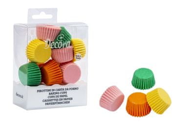 Decora Mini papirnati modelčki za kolačke MIX COLOR 27x17 mm 200 kosov