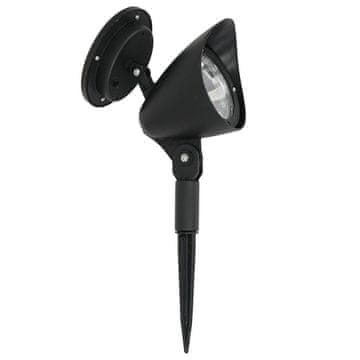 shumee Sončna vrtna svetilka, črna, nastavljiv reflektor, polnilna LED, 0,06 W, nevtralna barva, IP44, JOKER Eko-Light