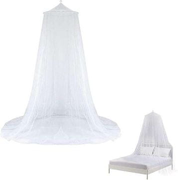 shumee Zložljiva mreža proti komarjem za posteljo proti mrčesu, bela, 2,5 m x 9 m