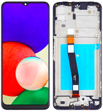 shumee Originalni LCD zaslon + zaslon na dotik Samsung SM-A226 Galaxy A22 5G (IPS) črn okvir