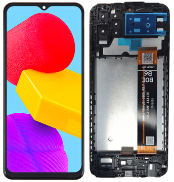 shumee Originalni Samsung SM-M135F LCD zaslon + zaslon na dotik (IPS) črnega okvirja