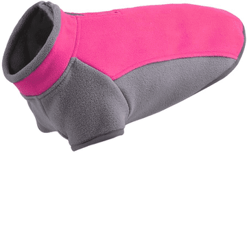 shumee Zimski pasji plašč, flis, odporen proti vetru, roza in siv, XL