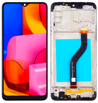 shumee Originalni LCD zaslon + zaslon na dotik Samsung SM-A207 Galaxy A20s (IPS) črn okvir