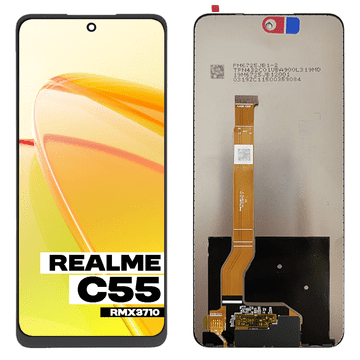 shumee Realme C55 RMX3710 LCD zaslon + zaslon na dotik črne barve