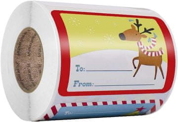 shumee Nalepke za božična darila, 6 dizajnov etiket, komplet 250 kosov