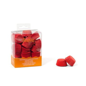 Decora Mini papirnati modelčki za kolačke rdeči 27x17 mm DECORA 200 kosov