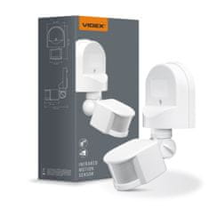 VIDEX PIR infrardeči senzor gibanja in svetlobe 1200W IP44 premični bel Videx