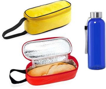 shumee Torba za kosilo za prigrizke Škatla za kosilo s stekleničkami, komplet 3 kosov