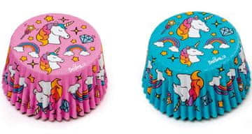 shumee SAMOROG MODRO-ROZA modelčki za mafine 50x32mm 36 kosov Samorog