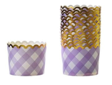shumee Papirnati kozarčki, modelčki za mafine, vijolična mreža, 60xv55 mm/50 kosov.