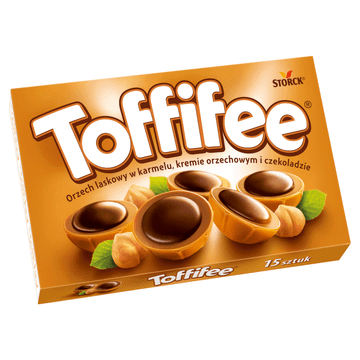 shumee Toffifee lešnik v karameli, lešnikovem kremi in čokoladi 125 g (15 kosov)