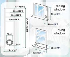 shumee Tesnilo za klimatsko napravo, zaščitni tulec z vrvico, 25 x 92 cm