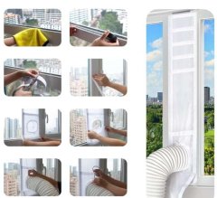 shumee Tesnilo za klimatsko napravo, zaščitni tulec z vrvico, 25 x 92 cm