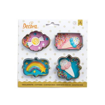 Decora Rezalniki za majhne značke 4 kosi. Kalupi
