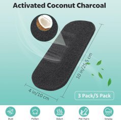 shumee Zračni filtri za stropne ventilatorje, kokosova vlakna, 3 kosi.