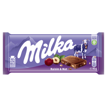 shumee Milka mlečna čokolada z rozinami in oreščki 90 g