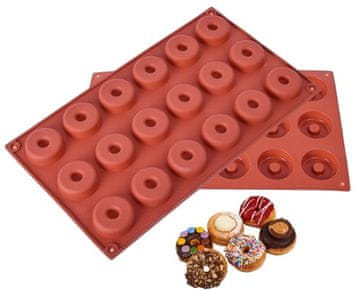 Silikonski pekač za mini krofe z luknjo 18GN