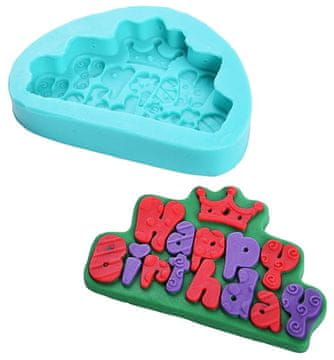 Silikonski kalup za sladkorno pasto Happy Birthday Korona