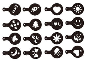 shumee Šablone za okrasitev sladic s kavo, 16 kosov