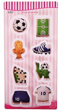 Komplet 8 modelčkov za piškote FOOTBALL
